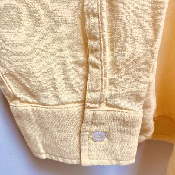 NWT Gap Yellow Linen/Rayon Button Down Shirt - Picture 8 of 9
